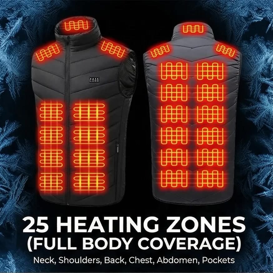 25 heating zones front and back